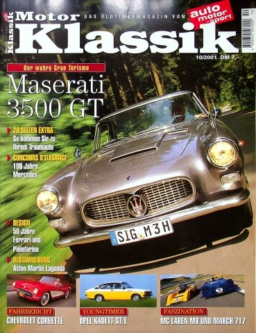 Deckblatt Motor Klassik (10/2001)